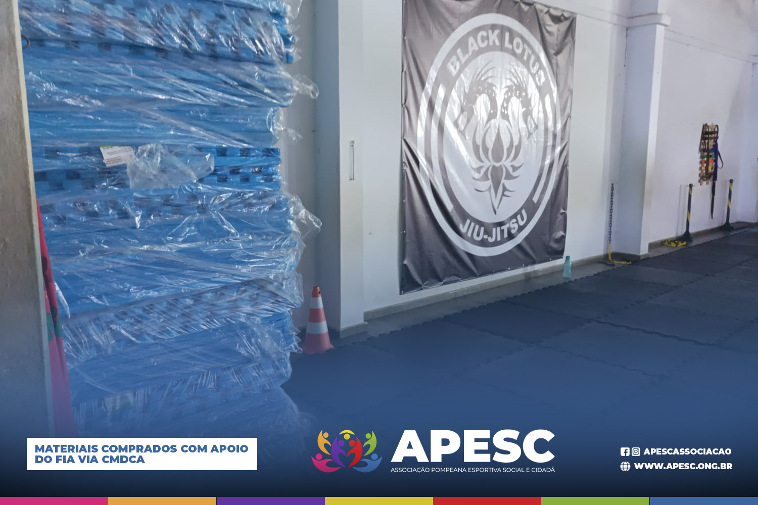 Materiais comprados com apoio do FIA via CMDCA