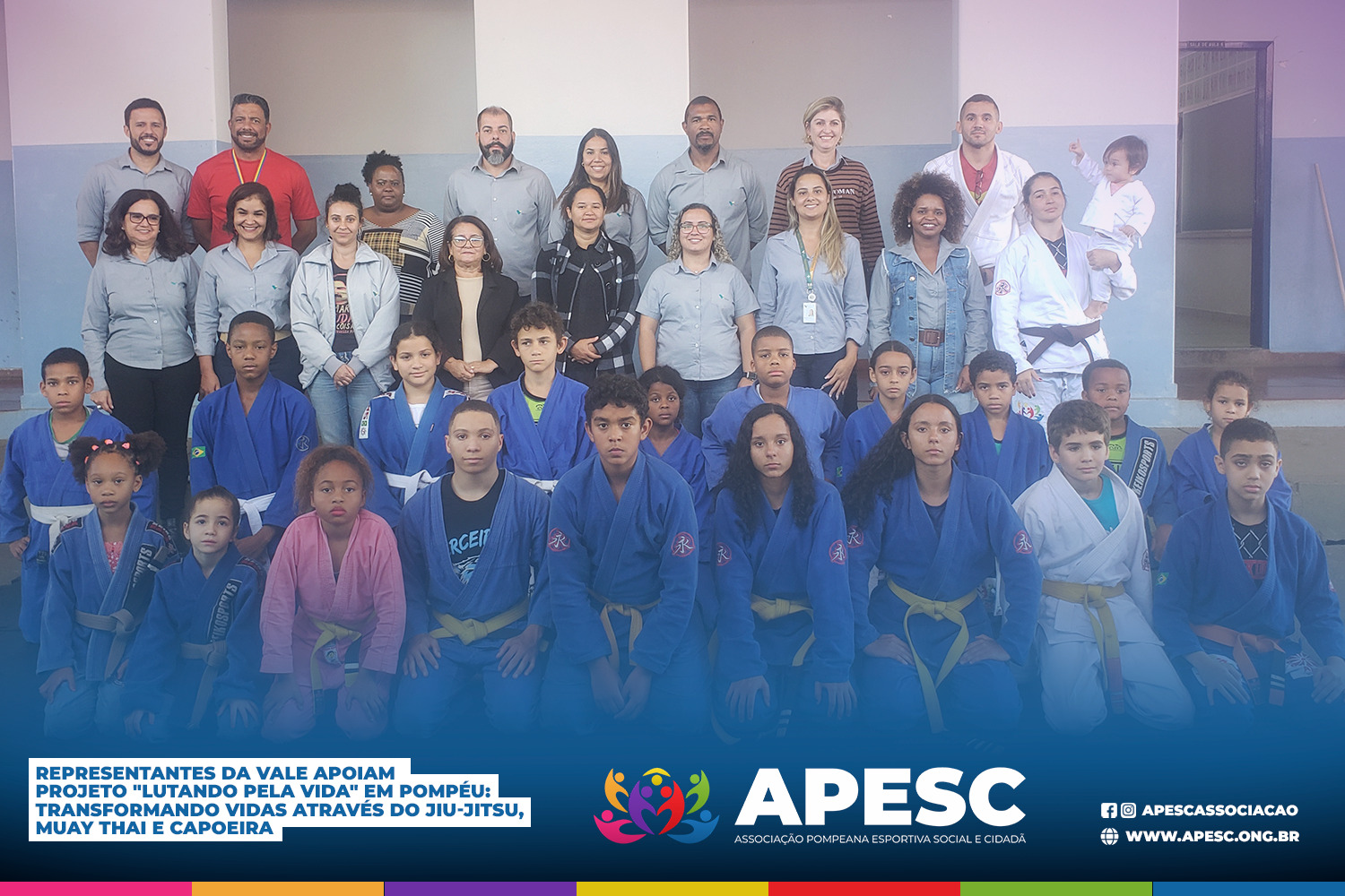 Representantes da Vale apoiam projeto “Lutando pela Vida” em Pompéu: Transformando vidas através do jiu-jitsu, muay thai e capoeira